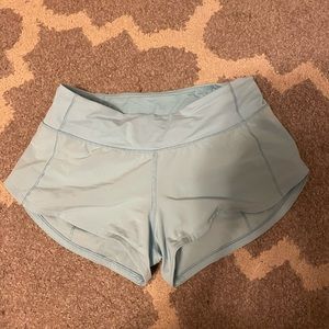 Light blue Lululemon Speed Up shorts!